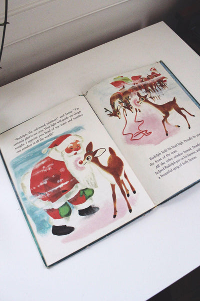 Rudolph The Red-Nosed Reindeer Big Golden Book 1949 Vintage Childrens Christmas
