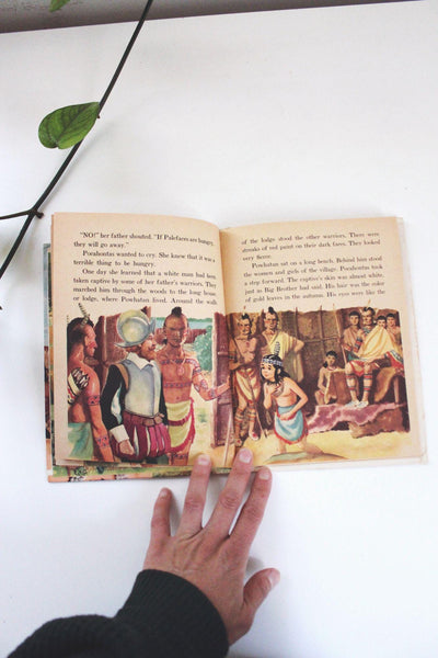 Pocahontas A Little Indian Girl Of Jamestown Vintage Childrens Book Rand McNally 50s