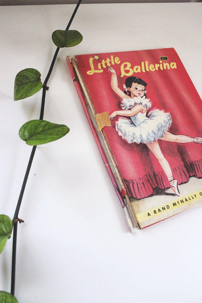Little Ballerina Dorothy Grider Giant Book Vintage 50s Rare Childrens Book Rand McNally