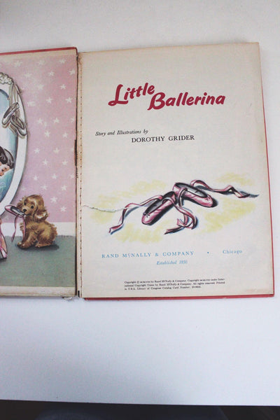Little Ballerina Dorothy Grider Giant Book Vintage 50s Rare Childrens Book Rand McNally