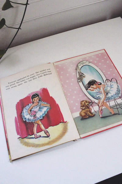 Little Ballerina Dorothy Grider Giant Book Vintage 50s Rare Childrens Book Rand McNally