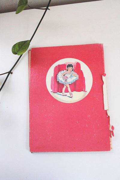 Little Ballerina Dorothy Grider Giant Book Vintage 50s Rare Childrens Book Rand McNally