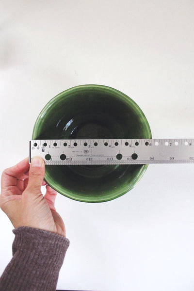 Vintage McCoy Floraline Green Ceramic Planter Pot Mid Century Modern USA