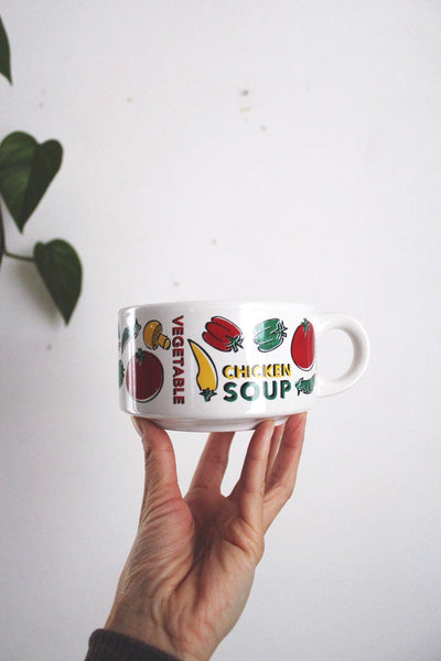 Vintage Houston Foods Ceramic Soup Mugs Set Of 2 Retro Farmhouse Nostalgic 70s 80s