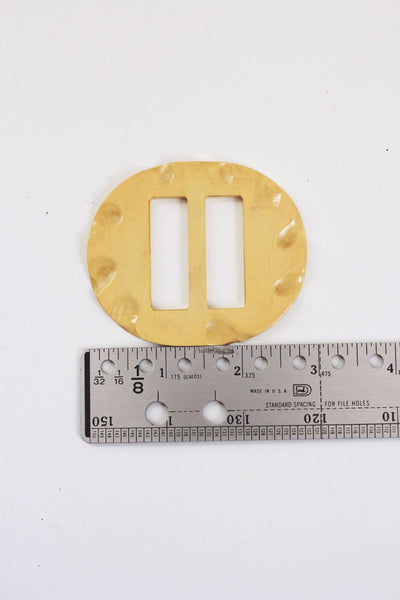 Vintage Butter Yellow Bakelite Belt Buckle Scarf Slide Art Deco 1930s Retro