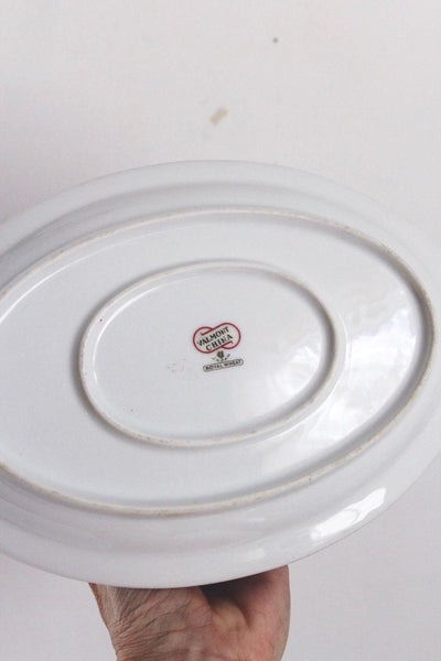 Vintage Valmont China Royal Wheat Gravy Boat Plate Spoon Porcelain Serving Set Platinum