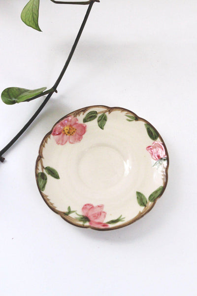 Set of 4 Vintage Franciscan Desert Rose Tea Cup Saucer Vintage Floral Earthenware Made In USA