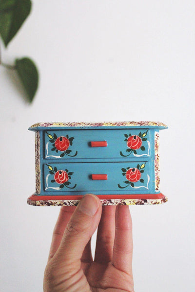 Vintage Dora Kuhn Dollhouse Chest of Drawers Miniature Wood West Germany Hand-Painted