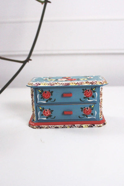 Vintage Dora Kuhn Dollhouse Chest of Drawers Miniature Wood West Germany Hand-Painted