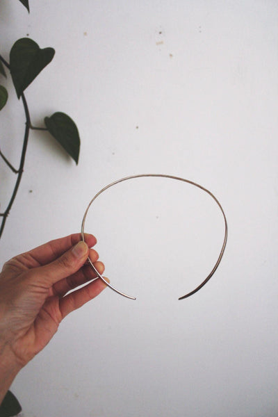 Vintage Modernist Sterling Silver Torc Necklace Torque Neck Ring Mexico Choker Collar
