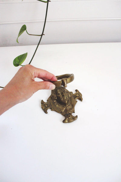 Vintage William Shakespeare Brass Door Knocker Shakespeare Antique Bronze