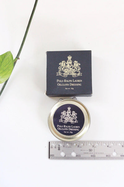 Vintage Polo Ralph Lauren Oilcloth Dressing Tin Box New NIB Care Balm