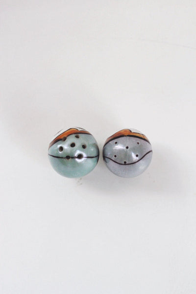 Rare Hand Painted Vintage Noritake Art Deco Lady Flapper Girl Salt Pepper Shakers