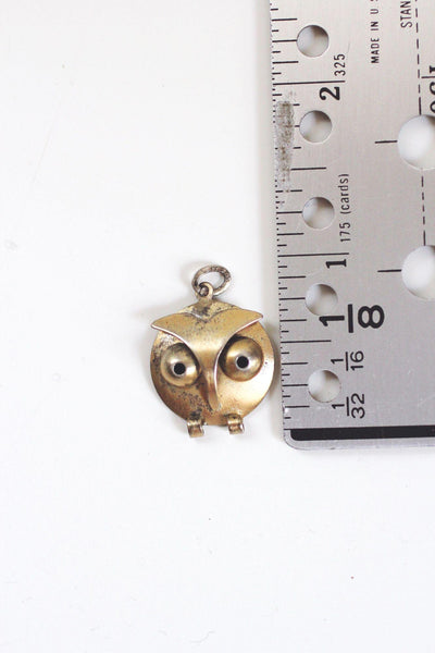 Vintage Modernist Owl Pendant Charm Beau Mid Century Modernist MCM Retro 60s 70s