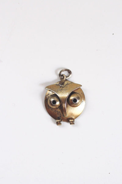 Vintage Modernist Owl Pendant Charm Beau Mid Century Modernist MCM Retro 60s 70s