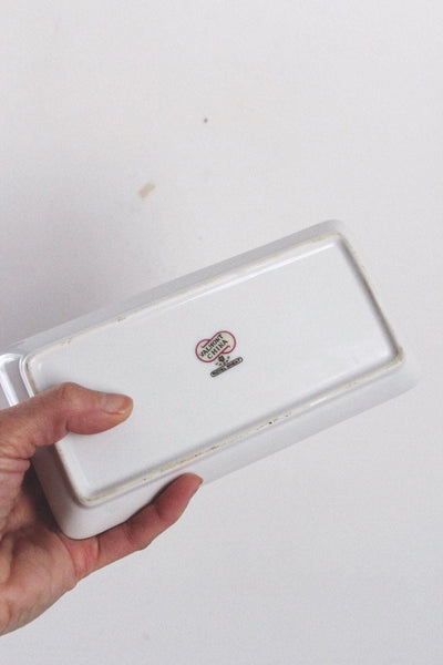 Vintage Valmont China Royal Wheat Covered Butter Dish Porcelain Floral Japan Platinum