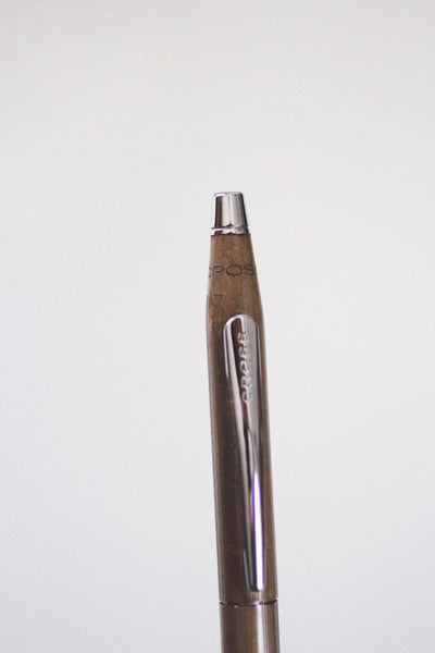 Vintage A.T. Cross Classic Century Ballpoint Pen Aged Brushed Bronze Satin Chrome