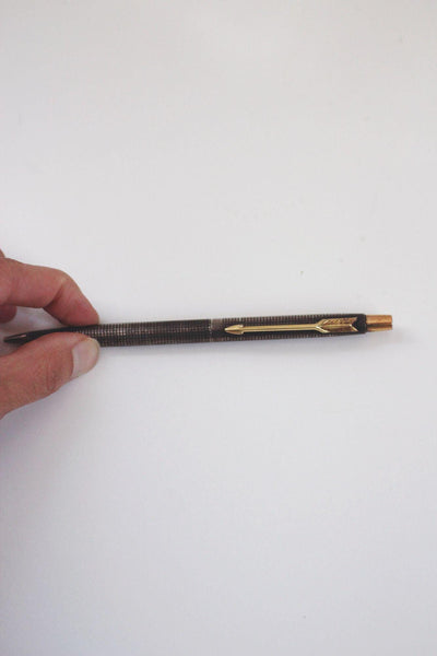 Vintage Parker 75 Cisele Mechanical Pencil Sterling Silver 14k Gold Plated 1960s