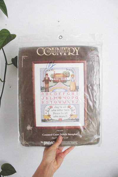 Vintage Craft Kit Cross Stitch Paragon Needlecraft Country Collection Joy to All Cottage