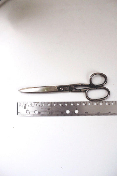 Vintage Germany Metal Steel Tailor Scissors Heavy-Duty Sewing Shears Rustic Palm Tree Mark