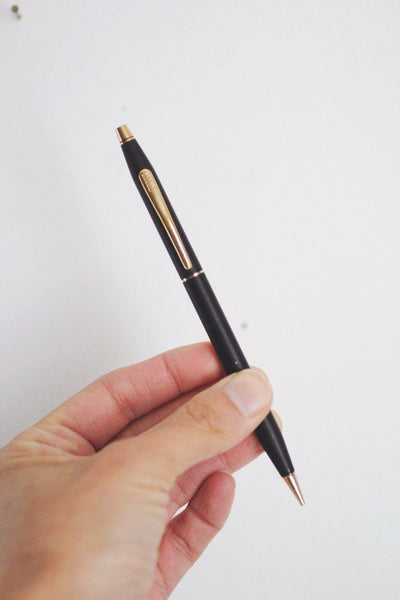 Cross Classic Century Mechanical Pencil 23k Gold Plated Matte Black