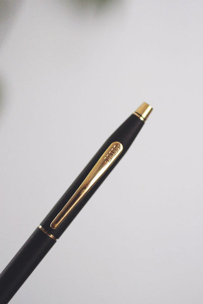 Cross Classic Century Mechanical Pencil 23k Gold Plated Matte Black