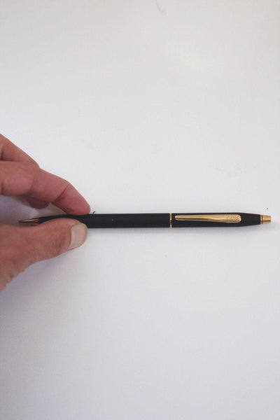 Cross Classic Century Mechanical Pencil 23k Gold Plated Matte Black