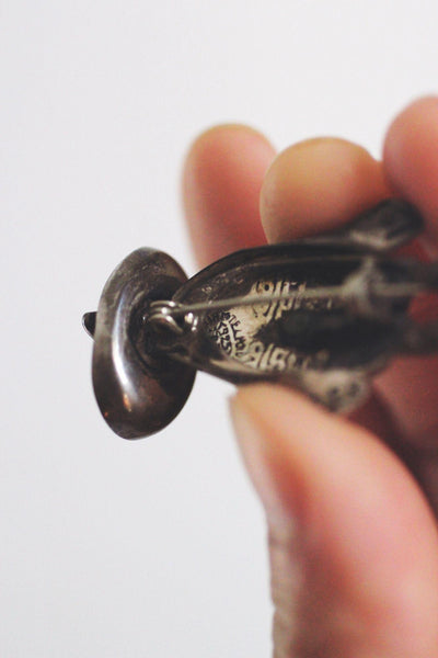 Vintage Sterling Silver Mexican Figural Sombrero Man Brooch Poncho Taxco