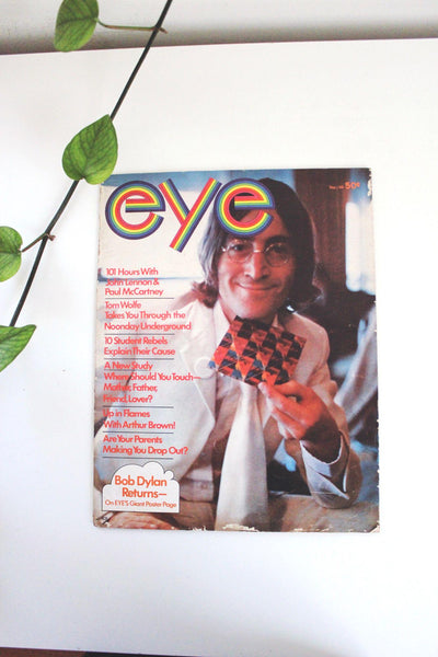 Eye Magazine September 1968 Issue John Lennon Cover Vintage Youth Culture Music Publication