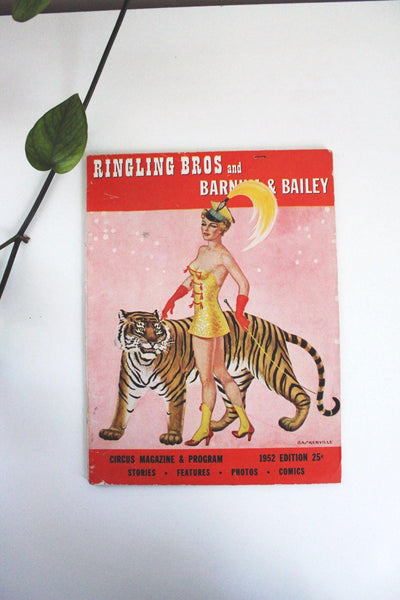 Ringling Bros Barnum & Bailey 1952 Circus Magazine Program Mid Century Ephemera Photos Comics