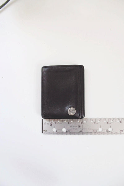 Vintage Rolfs Black Leather Tri-Fold Wallet Genuine Leather Butter Soft Worn