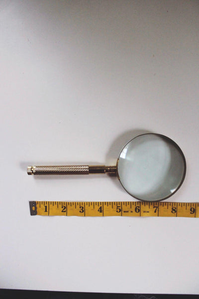 Vintage 4-in-1 Brass Magnifying Glass Nesting Screwdriver Tool Set Office Elegant