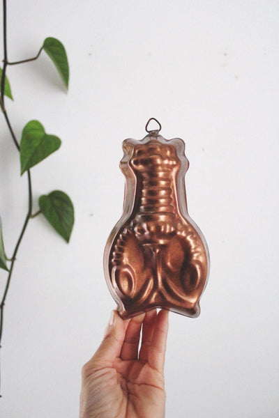 Vintage Copper Lobster Gelatin Jello Mold Wall Hanging Nautical Farmhouse Kitchen Decor