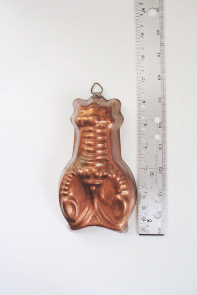 Vintage Copper Lobster Gelatin Jello Mold Wall Hanging Nautical Farmhouse Kitchen Decor
