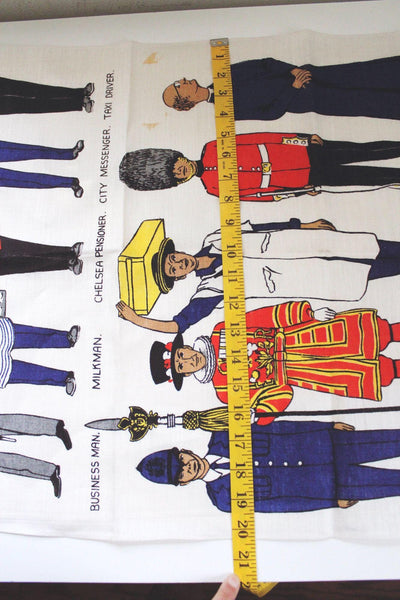 Vintage Ulster Irish Linen Tea Towel Wall Hanging British Worker Mid-Century Souvenir
