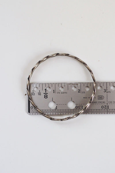 Vintage Braided Sterling Bangle Bracelet Taxco Mexico Infinity Twist 925 Elegant