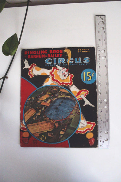 Ringling Bros Barnum & Bailey Circus Magazine 1940 Vintage Ephemera Program Ads