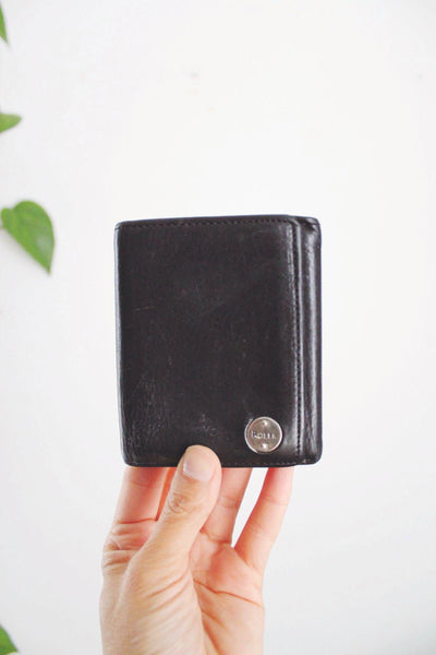 Vintage Rolfs Black Leather Tri-Fold Wallet Genuine Leather Butter Soft Worn