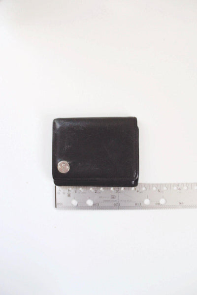 Vintage Rolfs Black Leather Tri-Fold Wallet Genuine Leather Butter Soft Worn