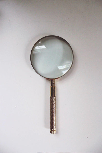 Vintage 4-in-1 Brass Magnifying Glass Nesting Screwdriver Tool Set Office Elegant