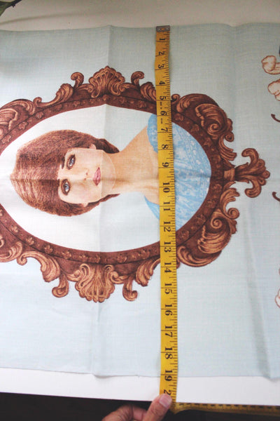 Vintage Commemorative Princess Diana Tea Towel Wall Hanging Irish Linen Ulster