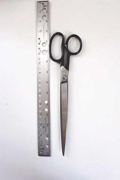 Vintage Compton USA 12" Tailor Sewing Scissors Steel Black Handle Heavy Duty