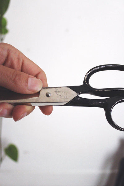 Vintage Wiss Inlaid Steel Scissors - Newark NJ USA - Industrial Sewing Shears