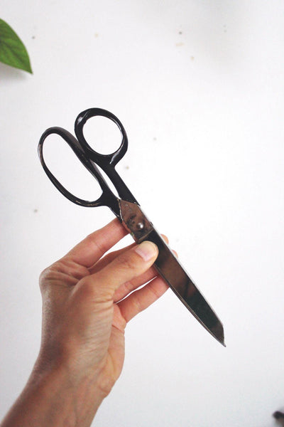 Vintage Case XX USA Tailor Dressmaker Scissors 8" Black Steel Shears Bradford PA Sewing Tool