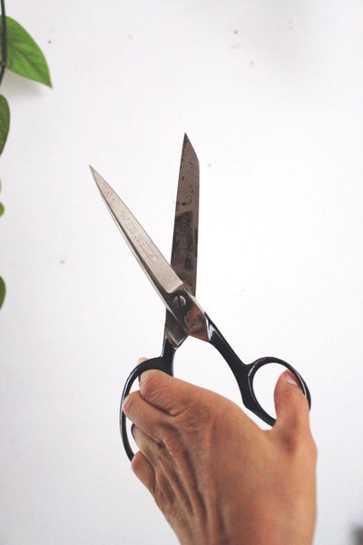 Vintage Wiss Inlaid Steel Scissors - Newark NJ USA - Industrial Sewing Shears