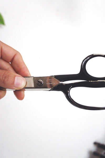 Vintage Case XX USA Tailor Dressmaker Scissors 8" Black Steel Shears Bradford PA Sewing Tool