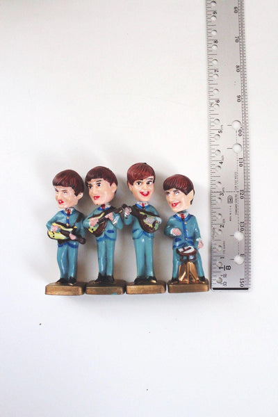 Vintage Beatles Bobblehead Figurines Cake Toppers Head Nodders Collectible 1964