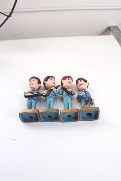 Vintage Beatles Bobblehead Figurines Cake Toppers Head Nodders Collectible 1964