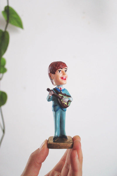 Vintage Beatles Bobblehead Figurines Cake Toppers Head Nodders Collectible 1964