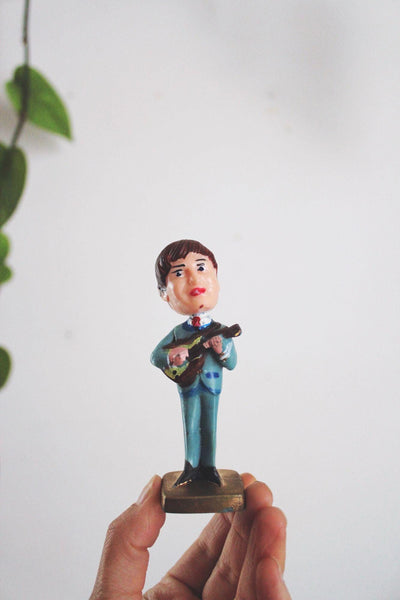 Vintage Beatles Bobblehead Figurines Cake Toppers Head Nodders Collectible 1964